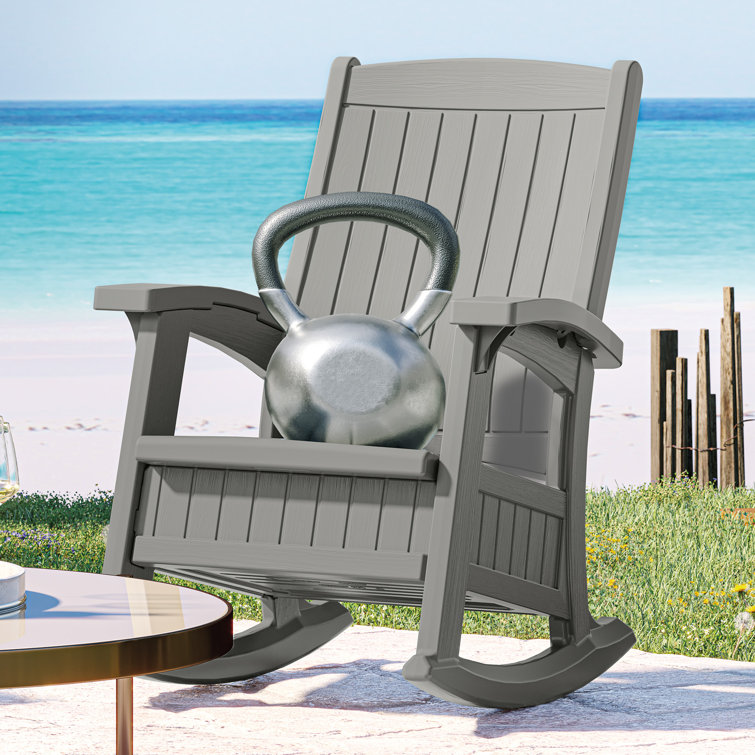 Suncast Outdoor Rocking Chair with Storage